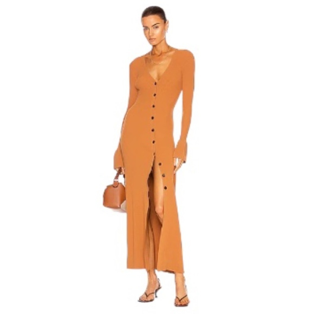 NWT A.L.C Tamara Sweater Midi Dress in Cashew Size Small